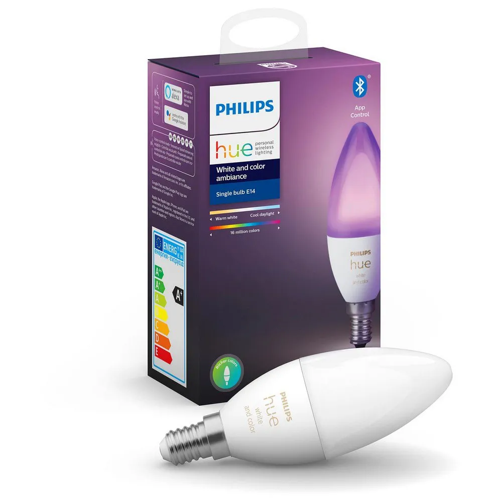 Умная лампа RGB свеча Е14 Philips Hue