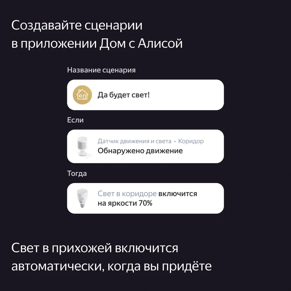 Датчик движения и освещения умный Яндекс Zigbee