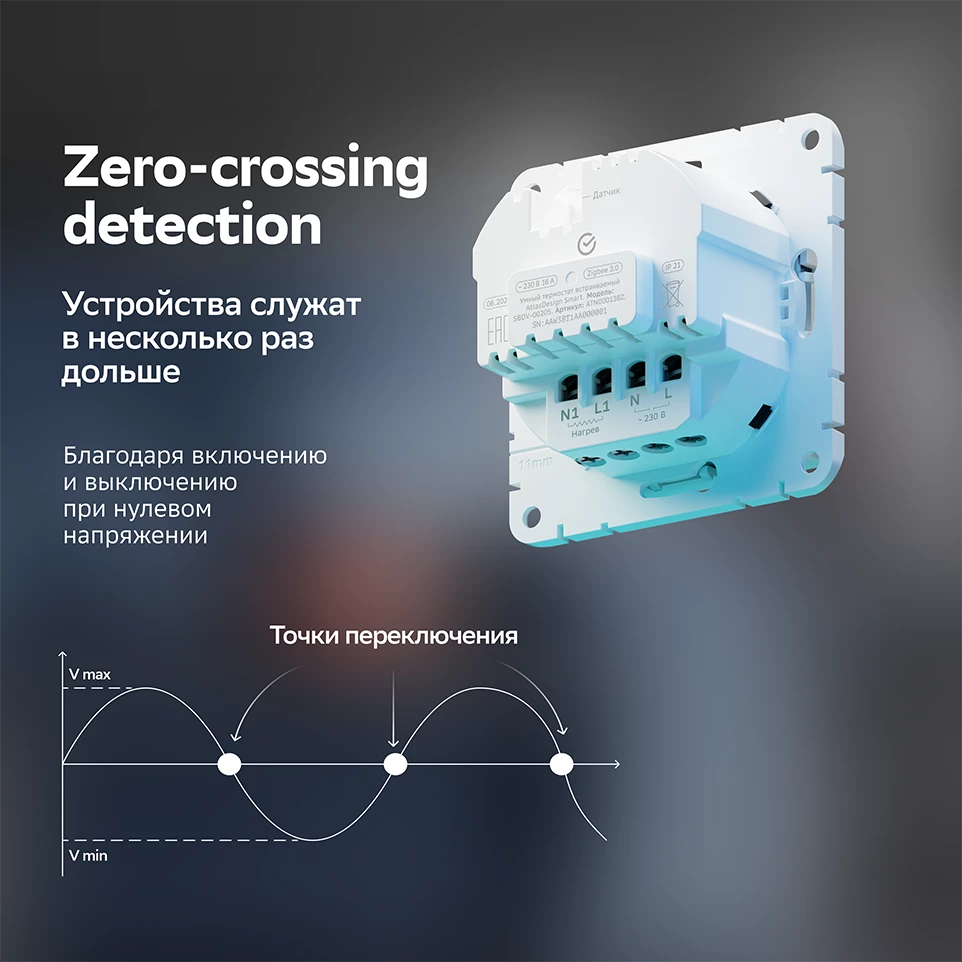 ATLASDESIGN SMART Zigbee терморегулятор белый ATN000138Z Systeme Electric