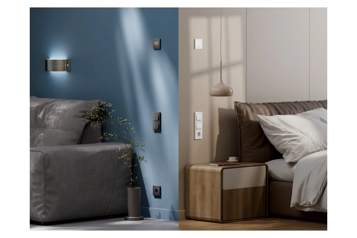 ATLASDESIGN SMART Zigbee выключатель 2-кл ATN001053Z Systeme Electric карбон