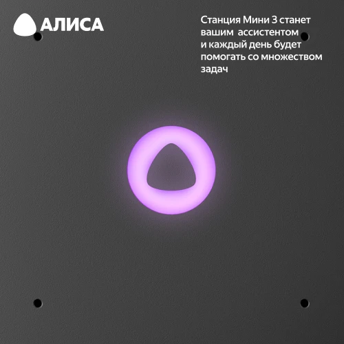 Колонка умная Яндекс Станция Мини 3 с Алисой на YaGPT черная