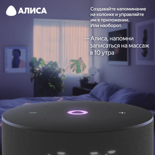 Колонка умная Яндекс Станция Мини 3 с Алисой на YaGPT черная